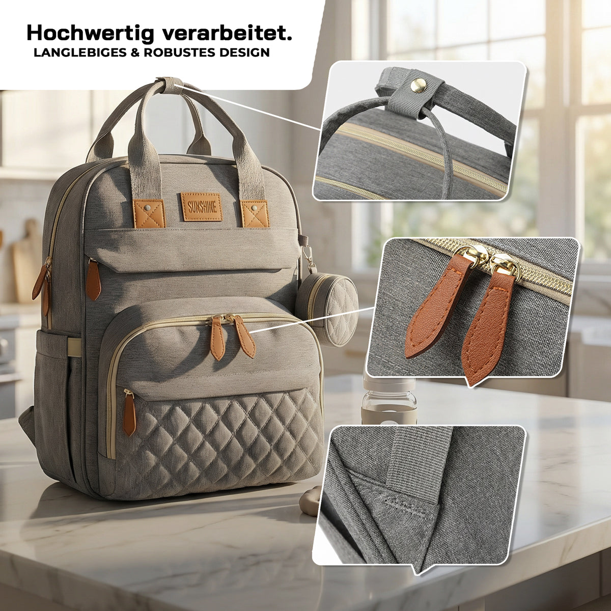 Napso - Windelrucksack Ausfahrbar mit Bett